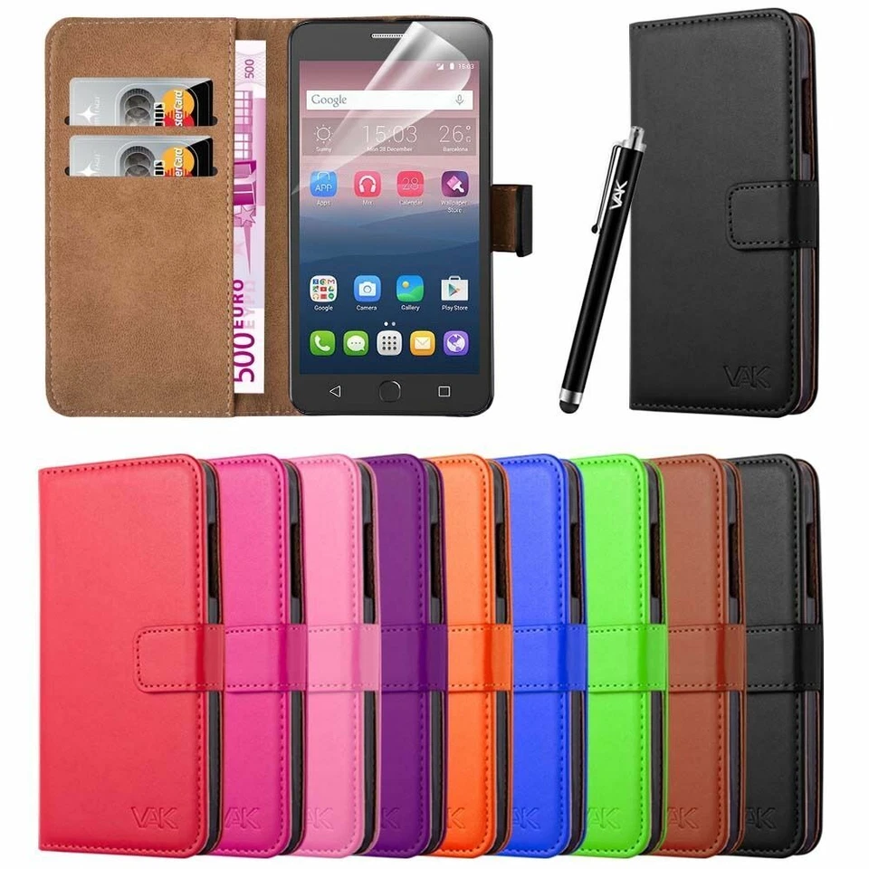 For Alcatel Various Models Phone Case Leather Wallet Flip Stand Cover - Image 1 of 1