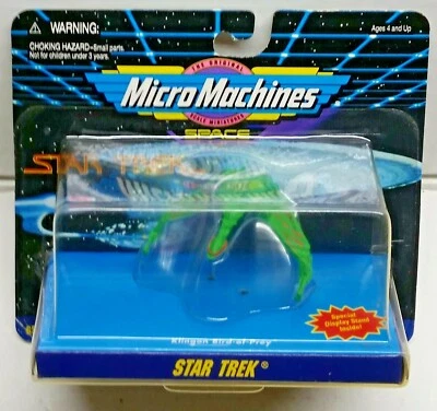 Star Trek KLINGON BIRD of PREY Micro Machines Scale Miniatures New on Card 1995 - Image 1 of 4