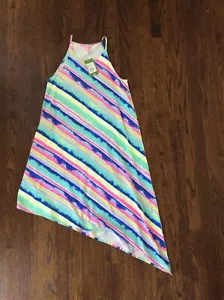 Lilly Puliter Magnolia Midi Dress - Ceviche Stripe Pink Blue Small NWT $179 - Picture 1 of 3