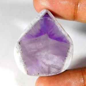 58,05 quilates. Piedra preciosa suelta cabujón de lujo rebanada de amatista brasileña 100 % natural - Imagen 1 de 3