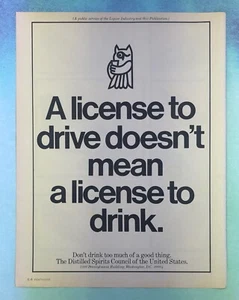 vintage 1980s magazine ad Distilled Spirit Council bar decor drinking mancave - Picture 1 of 1
