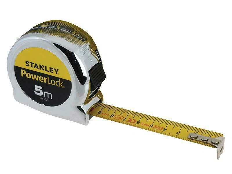 Stanley Tools Powerlock Classic Pocket Tape 5M (Width 19Mm) (Metric Only) STA033
