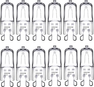 12x G9 Halogen Bulbs Capsule Lamps Light Bulb 25W 240 Volt 2 Pin NEW - Image 1 of 4