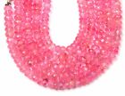 8 Inch Strand 6 MM Beautiful Pink Topaz Faceted Rondelle Shape Gemstone Beads