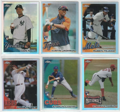 2010 TOPPS CHROME REFRACTOR UPICK PUJOLS KERSHAW STRASBURG CASTRO NOVA TEJADA RC - Image 1 of 2