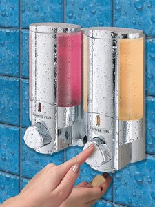 Dispensador de gel y jabón doble cromo Aviva - Imagen 1 de 3