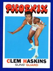 CLEM HASKINS suns 1971-72 TOPPS #96 NEARMINT ANGOLI ACUTI SENZA PIEGHE - Foto 1 di 2