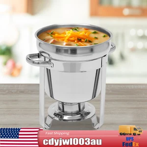 Chafing Dish Sets Round Buffet Catering Restaurant Chafer Food Warmer 7.4 Quart - Picture 1 of 13