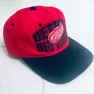 Vintage Starter Detroit Red Wings NHL Hockey Baseball Cap Red Black Snapback Hat - Picture 1 of 12