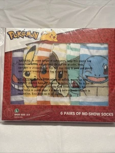 Pokémon 6pairs of no-show socks, shoe size 3-9 - Picture 1 of 7