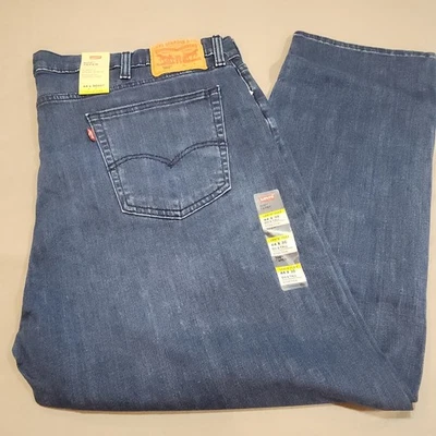 LEVI'S 502 REGULAR TAPER FIT W FLEX STRETCH JEANS BIG & TALL SIZE 44x30 - Image 1 of 4