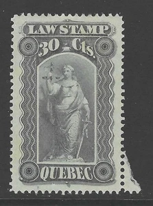 Bigjake: Quebec QL-34,  30 cent Law Stamp - Revenue - Picture 1 of 2