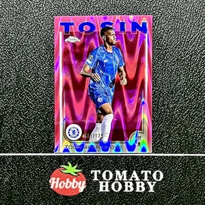 TOPPS CHROME UEFA 2024-25 TOSIN ADARABIOYO /175 NEON PINK RAYWAVE REFRACTOR - Picture 1 of 2