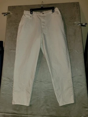Pantalones de mezclilla para mujer talla 14 blanco roto pierna recta tiro alto de Asos Foto 1 de 4