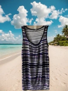 Vestido sin mangas informal festivo a rayas talla mediana Daisy Fuentes de segunda mano para mujer - Imagen 1 de 5