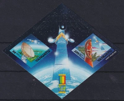 VAN27M) Vanuatu 2000 Space/Intelsat P&S set of 4 & M/S  MUH. - image 1 of 2