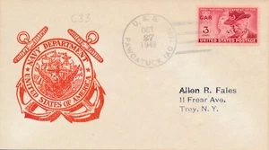 MILITARY NAVAL COVER FIRST DAY EVENT - USS PAWCATUCK AO108 NAVY DEPARTMENT CACHE - Picture 1 of 1