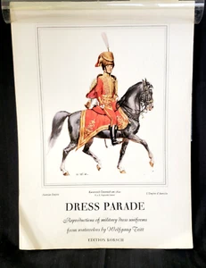 WOLFGANG TRIT VESTIDO MILITAR DESFILE 1970 REPRODUCCIÓN ACUARELA ARTE CALENDARIO - Imagen 1 de 24