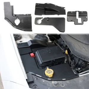 Kit de accesorios de cubierta de capó antipolvo lateral del motor de plástico negro de 4 piezas para Dodge Charger - Imagen 1 de 8