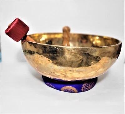 Tibetan Singing Bowl Hand Hammered Authentic Calm Deep Meditation Sound Bowl - Image 1 of 4