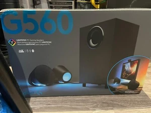 Logitech G560 LIGHTSYNC Gaming Speakers with Game Driven RGB Lighting - Black - Picture 1 of 2