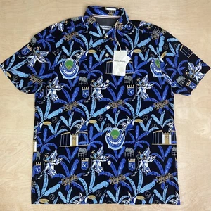 Tommy Bahama Hawaiian Kansas City Royals MLB Baseball Button Shirt Men Sz M - Picture 1 of 4