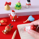 4 5 8Pcs Christmas Cartoon Erasers Snowman Santa Glove Shape Creative Kids G Hf