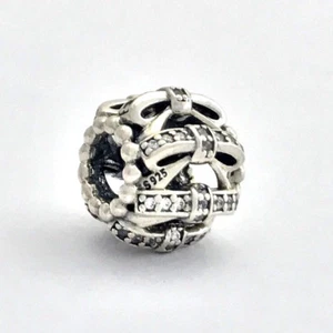 Authentic PANDORA Shimmering Sentiments Clear CZ Bead Charm 791779CZ New Retired - Picture 1 of 1