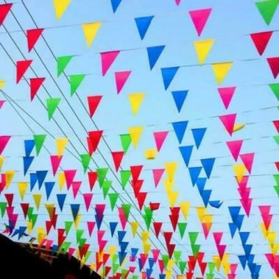 33 Feet 20 Flags Multi Colour Banner Bunting Party Event Home Garden Decoration - Image 1 of 2