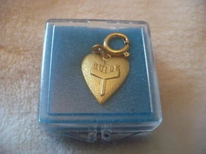 AAB- GOLD-TONE HEART GUIDE CHARM #321 (MINT IN BOX) - Picture 1 of 4