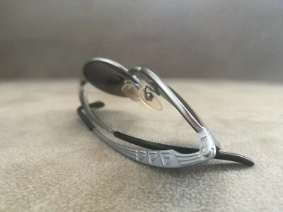 Jean Paul Gaultier JPG OVAL Vintage Sunglasses 58-6107 Silver  Blue Lenses  - Image 1 of 4