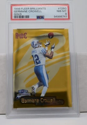 1998 Fleer Brilliants Germane Crowell Rookie Gold PSA 8 60/99 - Image 1 of 2