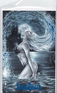 Lady Death Swimsuit #1 Premium Blue FOIL PGX 10.0 Graded & Slabbed Comic Book - Picture 1 of 1