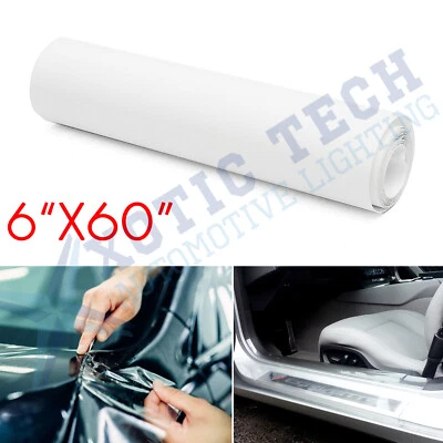 Clear Door Side Sill Edge Paint Protection Scratches Vinyl Sheet Sticker 6"x60" - Image 1 of 4