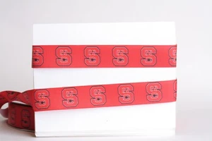 North Carolina State University NC State Wolfpack 7/8" Grosgrain Ribbon - Picture 1 of 1