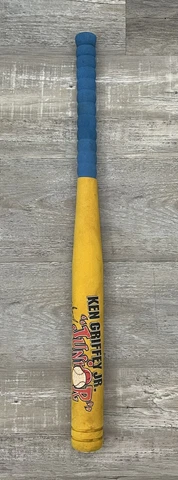 Vintage 1996 Pizza Hut Baseball wiffle Bat Ken Griffey Jr Mariners Opend No Ball Cover