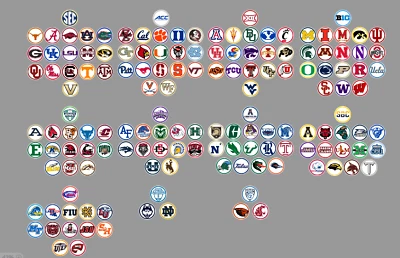 Imanes de pie de ventilador de 2" de división 1 artesanal. Elige un Conf para todos los 136 equipos. Foto 1 de 4