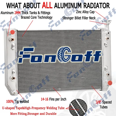 4 ROW Radiator Aluminum Fits 1994-1998 Chevy P30 GMC P3500 5.7L V8 1996 Foto 1 de 4