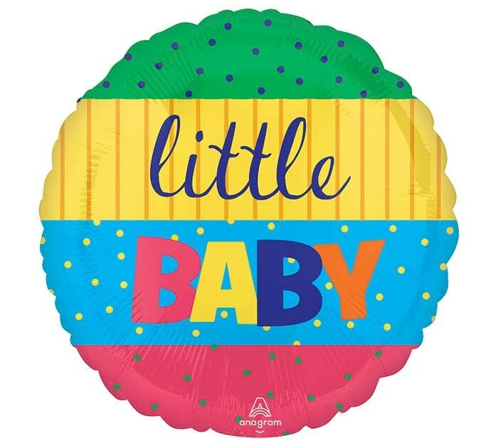 Little Baby Dots Round 17" Foil Balloons Baby Shower Event Party 3 Pack Cute - Image 1 of 1
