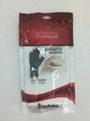 Guante para artritis térmica Swede-O 1 par talla grande negro, compresión ligera Foto 1 de 4