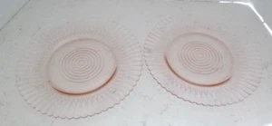 Vintage Rosa Depression Glas - Blütenblätter - Salatteller - Bild 1 von 6