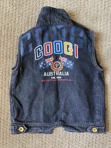 Coogi Jacket Toddler Children Kids Sz 4T Denim Jean Vest Multicolor Embroidered - Picture 1 of 7