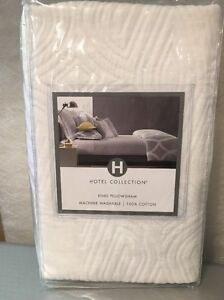 HOTEL COLLECTION - Lancet White One Quilted King Pillowsham - New 