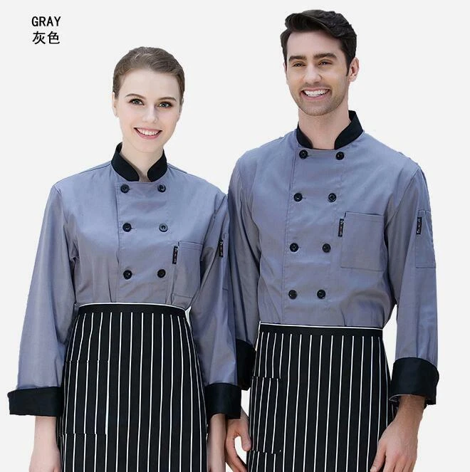 Unisex Chef Jacket Coat Restaurant Hotel Work Uniform Short Mesh Sleeves - Image 1 of 1