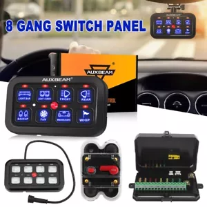 Panel de interruptor de automóvil de encendido y apagado LED AUXBEAM 12V/24V 8 velocidades panel de circuito - Imagen 1 de 12