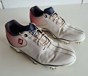 Mens FootJoy DNA Helix White Red Blue Golf Shoes Trainers - Size UK 9