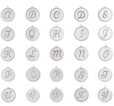 John Wind Sorority Gal Bracelet Initial Charm Silver Coin Maximal Art - Image 1 of 2