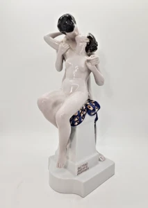 Rosenthal Porcelain SPRING OF LOVE NUDE COUPLE Figurine Art Deco Signed 10" FLAW - Picture 1 of 19