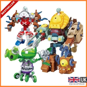 Plants vs Zombies 5 in 1 Assembly Deformation Boss Robot PVZ Action Figure Toys - Picture 1 of 4