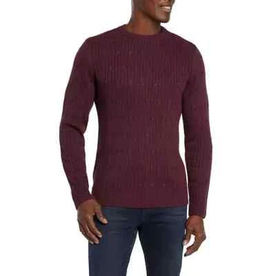NWT Express Men's Cable Knit Sweater Size XXL Winetasting - Image 1 of 3